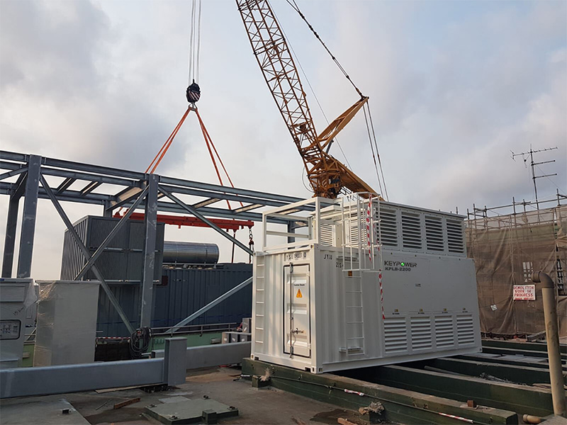 Un banc de charge keypower de 2 200 kW est utilisé à Singapour